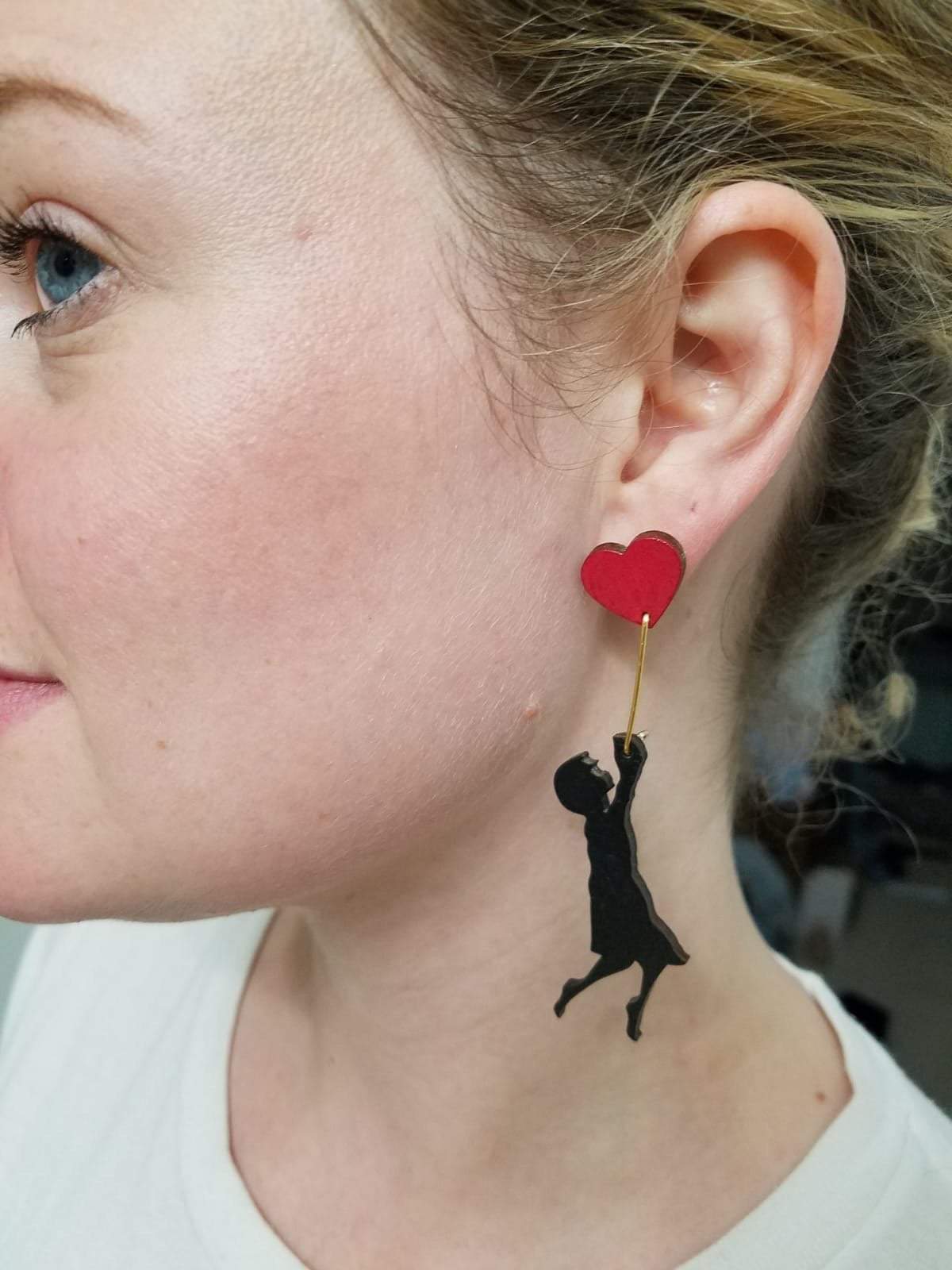 Girl with Balloon Dangles