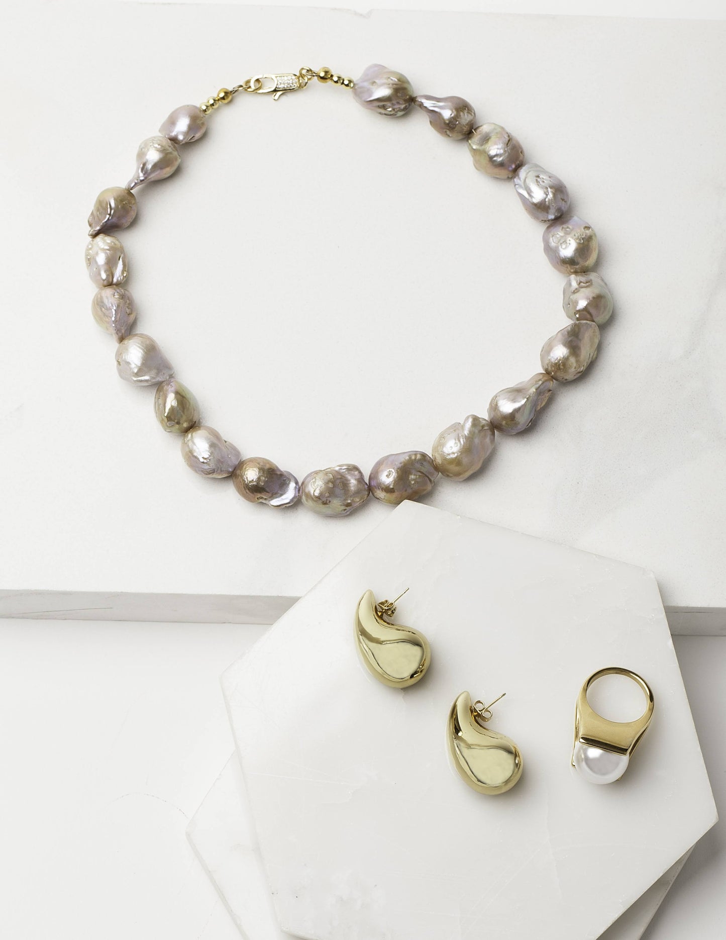 Gold  Drop Statement Earrings
