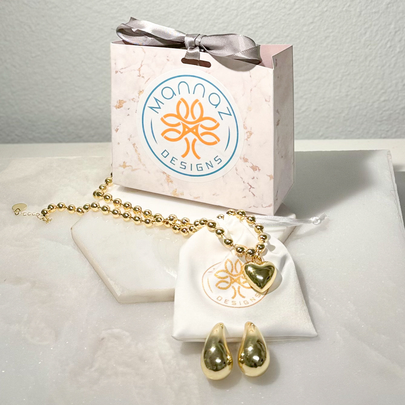 Gold  Drop Statement Earrings