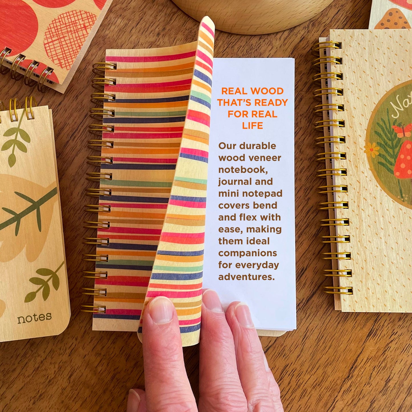 Rainbow Vibes Wood Mini Notepad
