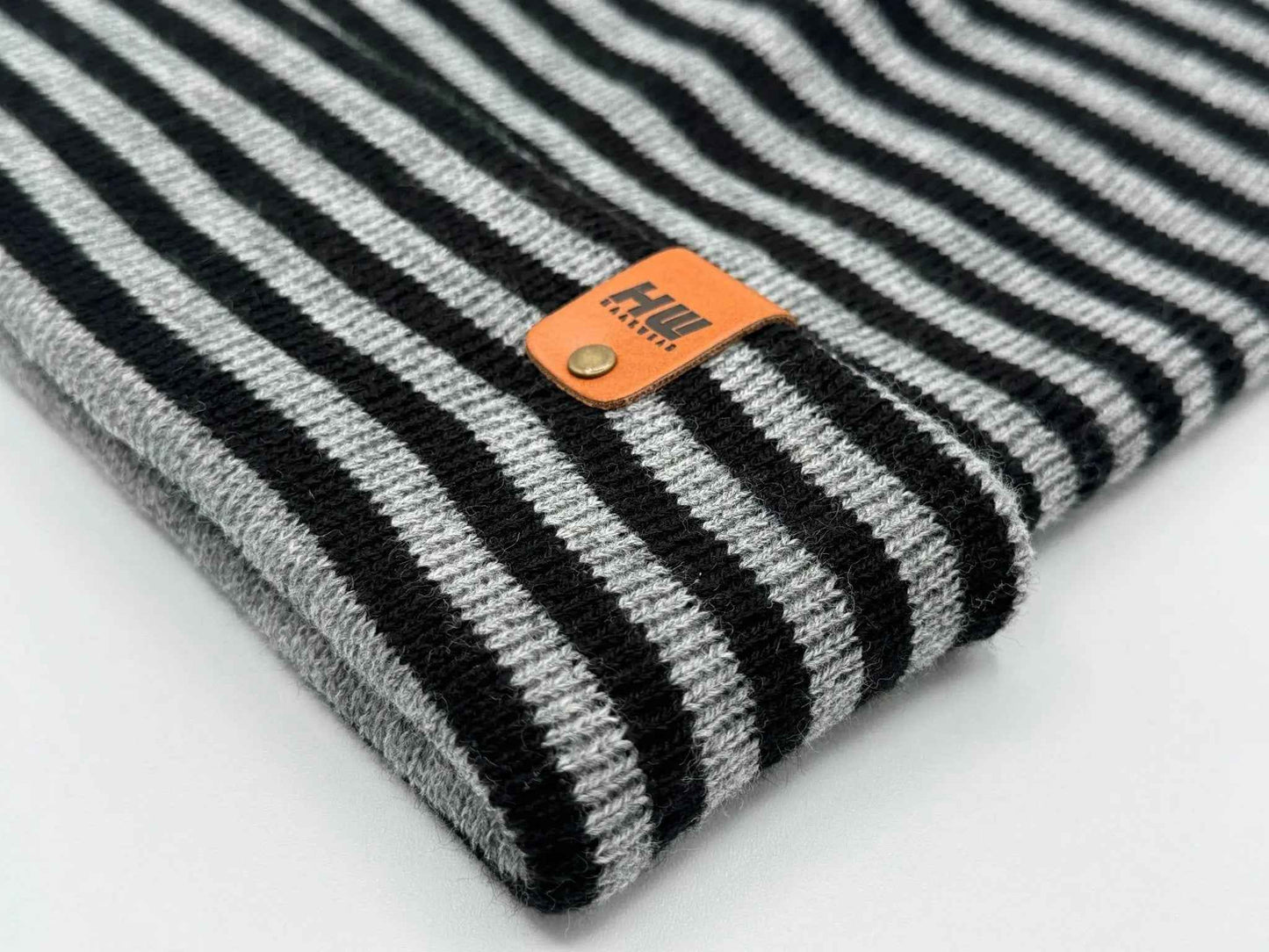 HAAKWEAR Classic RORO Cuffed Beanie / Hat - Black / Gray, Made in USA