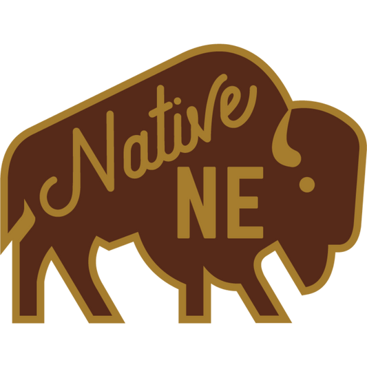 Bison Native NE Weather Resistant Sticker | 3.5" x 2.67" | HEARTlandia