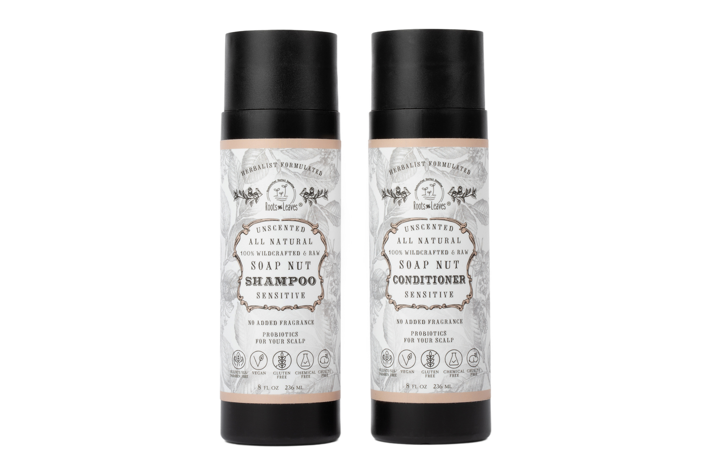 All Natural Soapnut SHAMPOO - UNSCENTED - wild fermented probiotics for your scalp