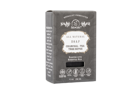 Organic Vegan Charcoal + Tea Tree Detox Bar Soap