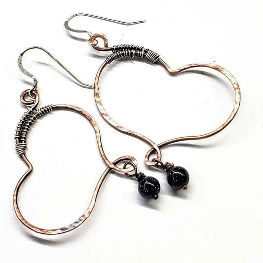 Sculpted Copper Butterfly Wing Abuse Survivor Earrings