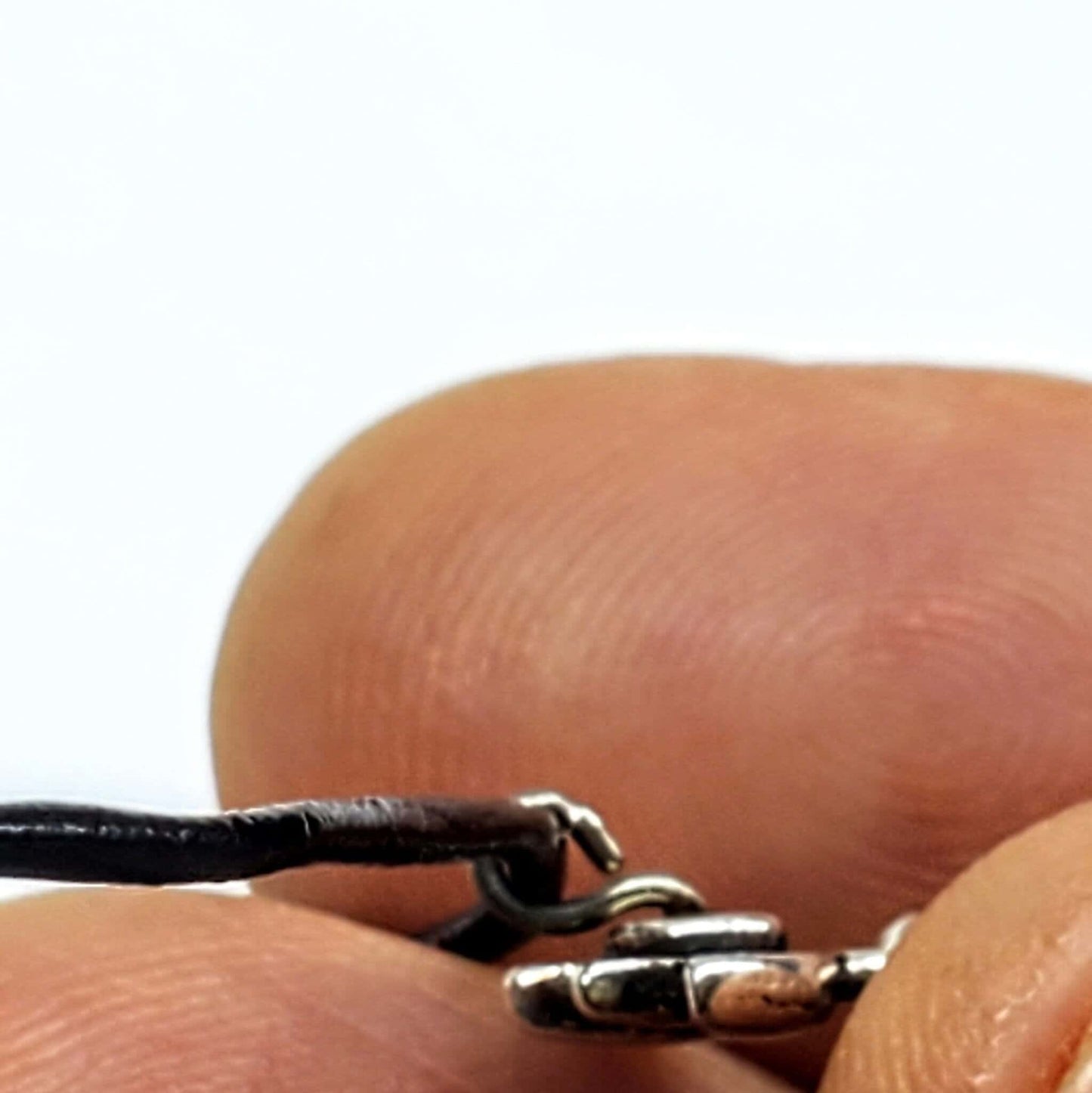 Handmade Silver Crystal Pineapple Leather Necklace