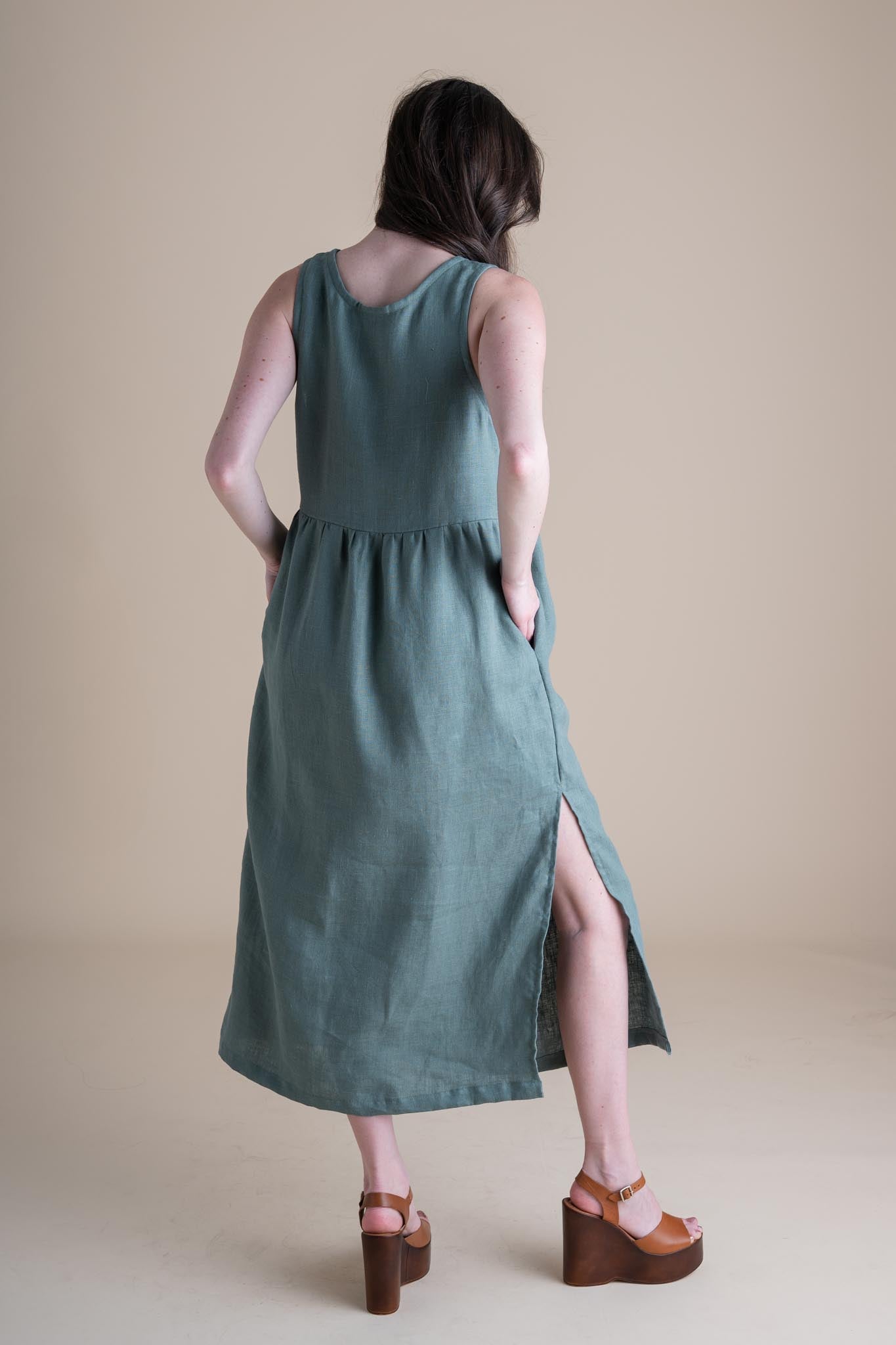 Hawthorn Dress (Updated) in Agave