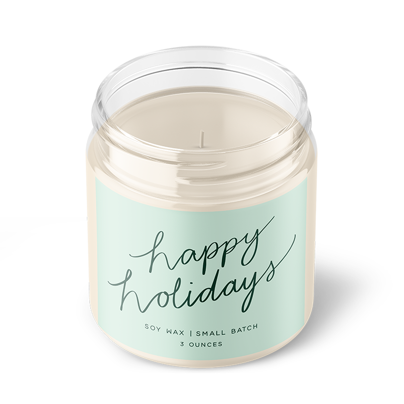 Happy Holidays - Holiday Candle