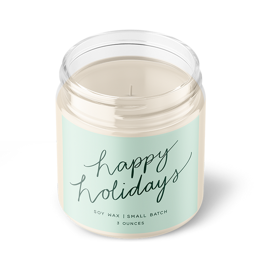 Happy Holidays - Holiday Candle