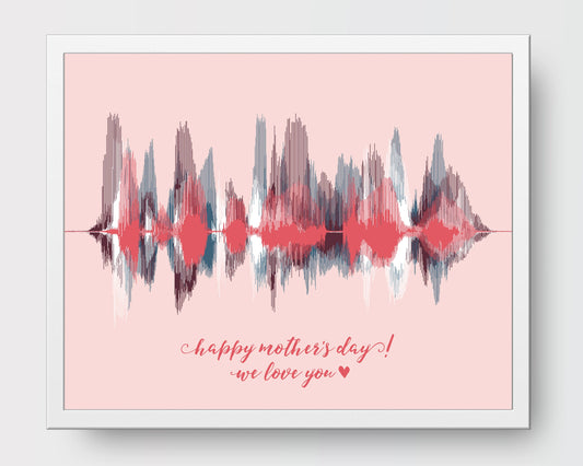 Mom Gift Sound Wave Art From Kids