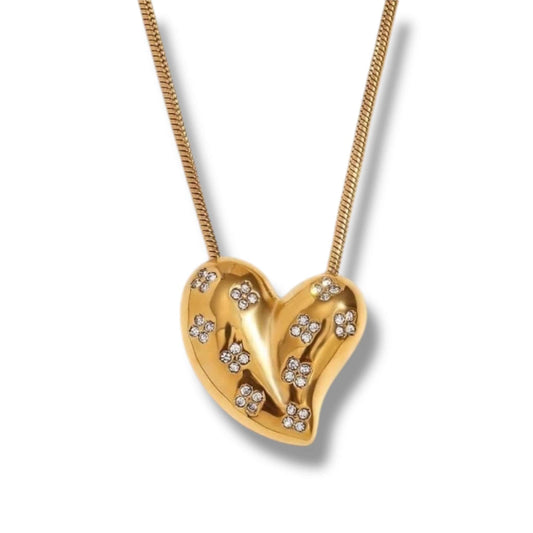 Amor  Heart  Gold Necklace