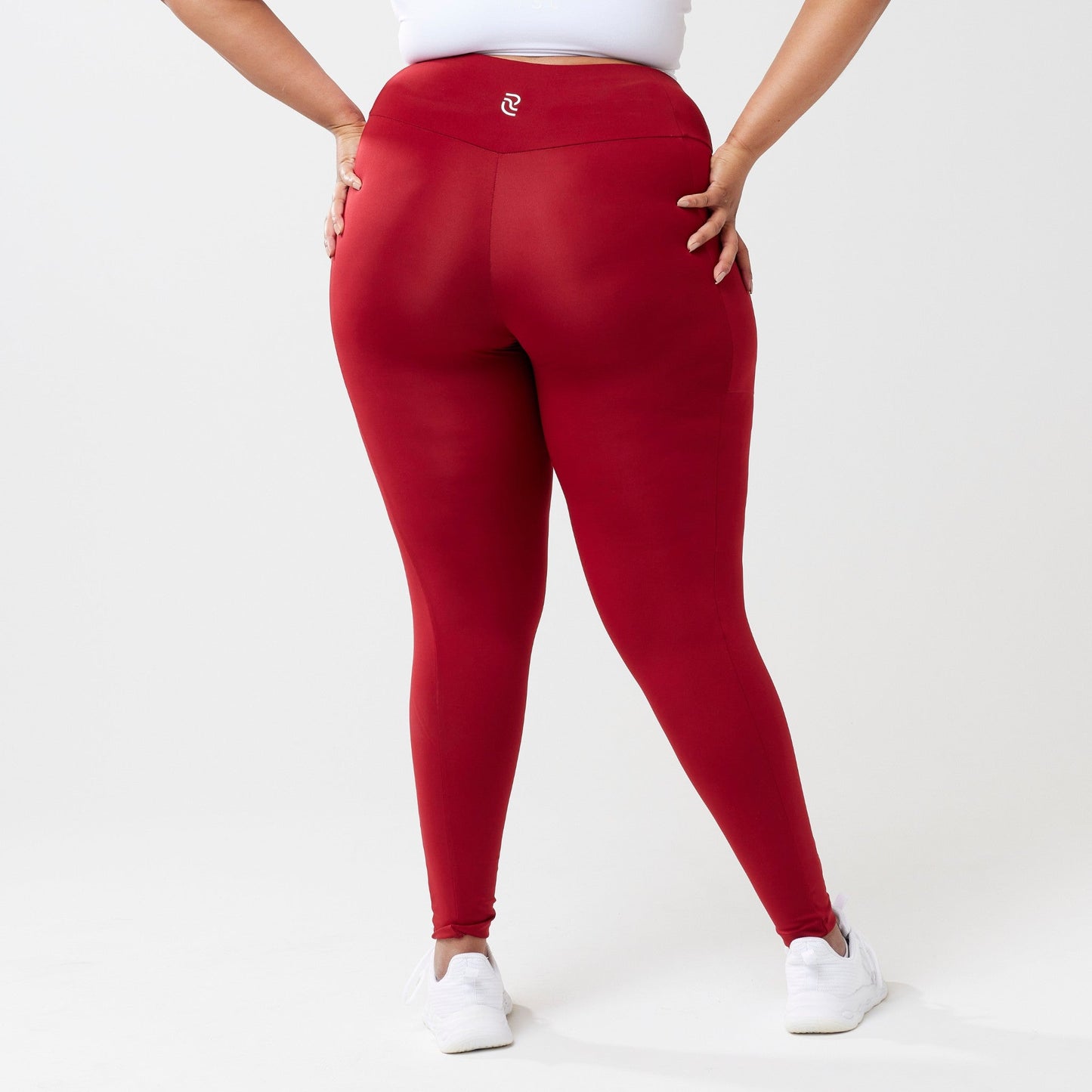 Risea High-Rise Pocket Leggings - Red
