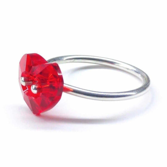 I Love You Crystal Heart Bling Ring