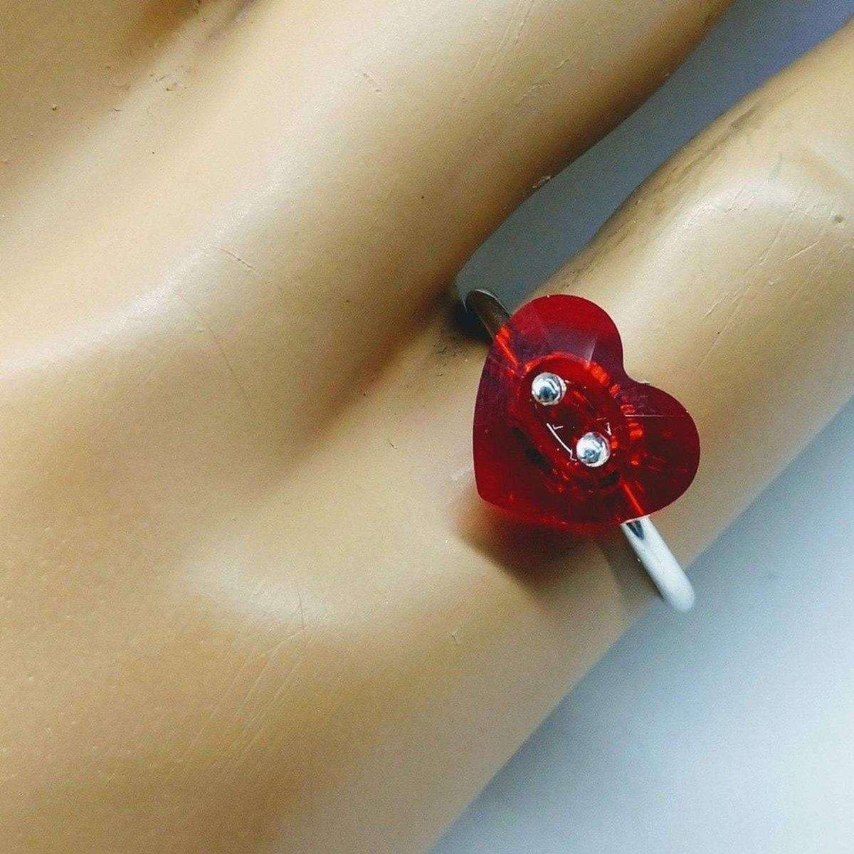 I Love You Crystal Heart Bling Ring