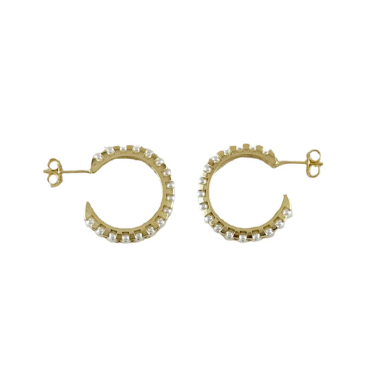 Bella Pearl Hoop Earring