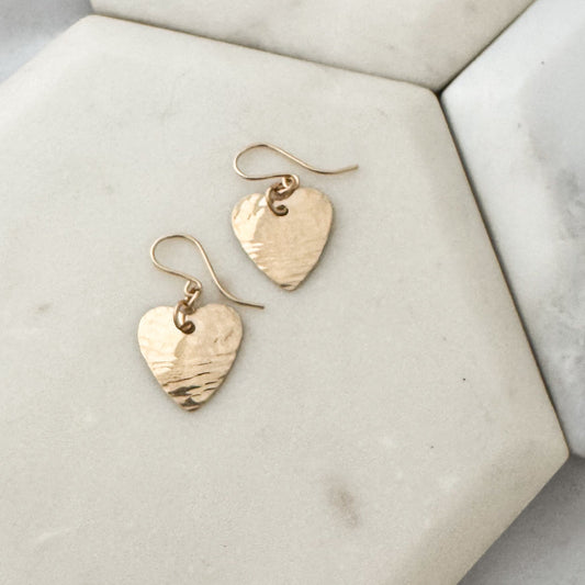Heart Texture oval earrings