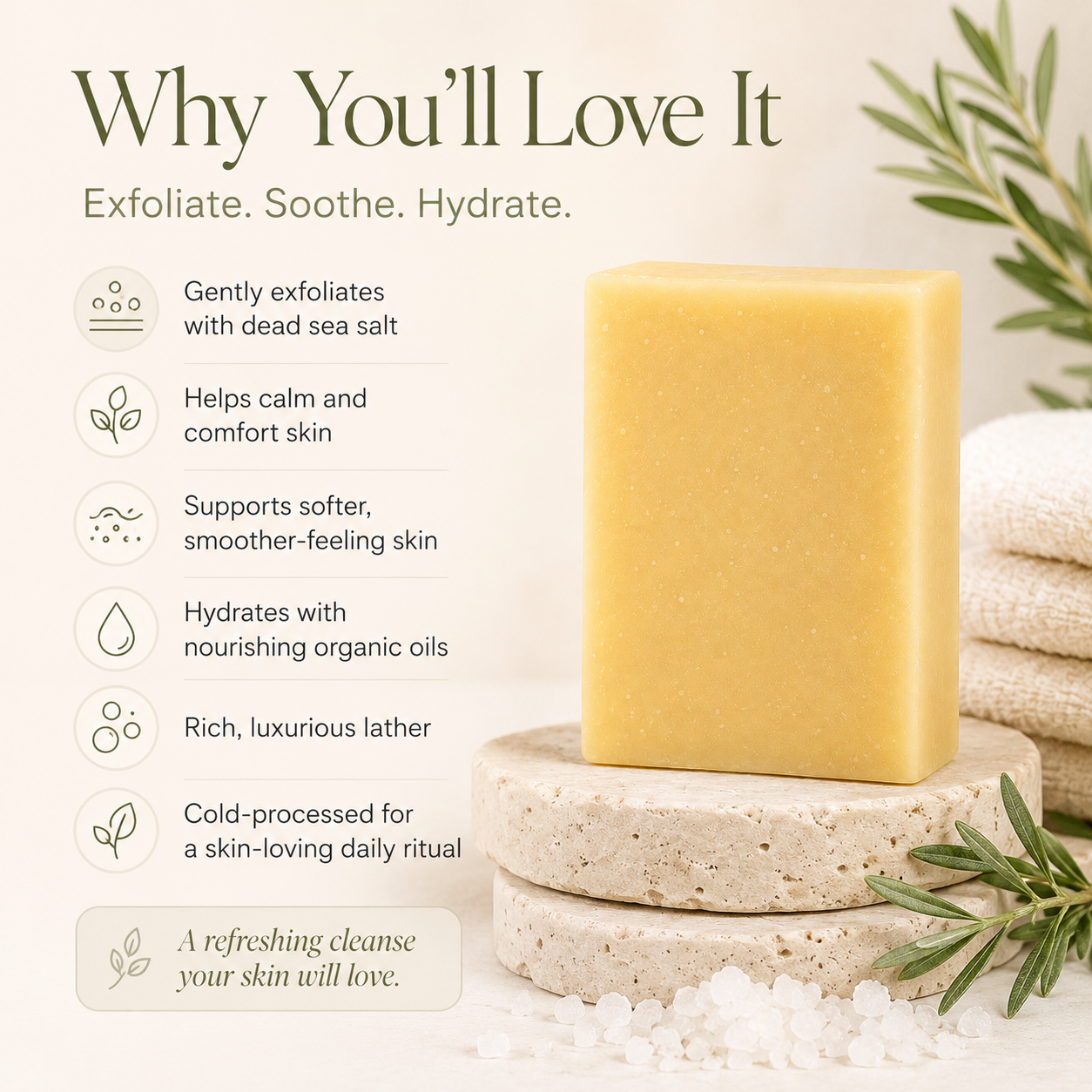Sage + Sea Salt Exfoliating Bar