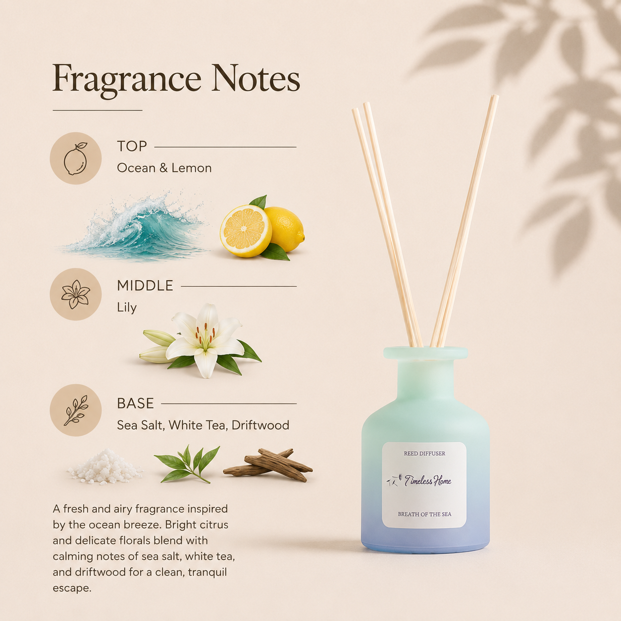 Reed Diffuser - Breathe of The Sea