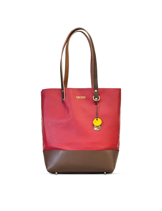 Emma Leather Tote | Red