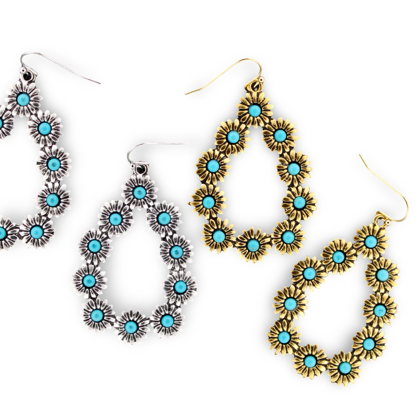 Brenham Earrings, Gold or Silver