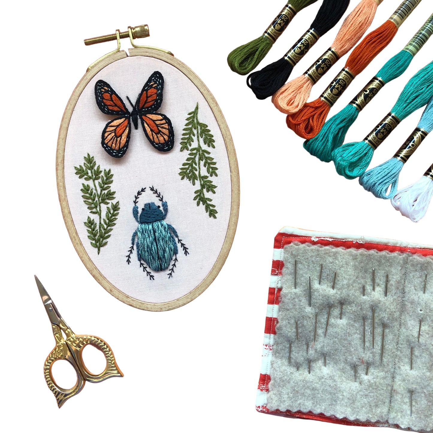 Bug Collector- 3D Insect Embroidery Kit for Advanced Stitchers