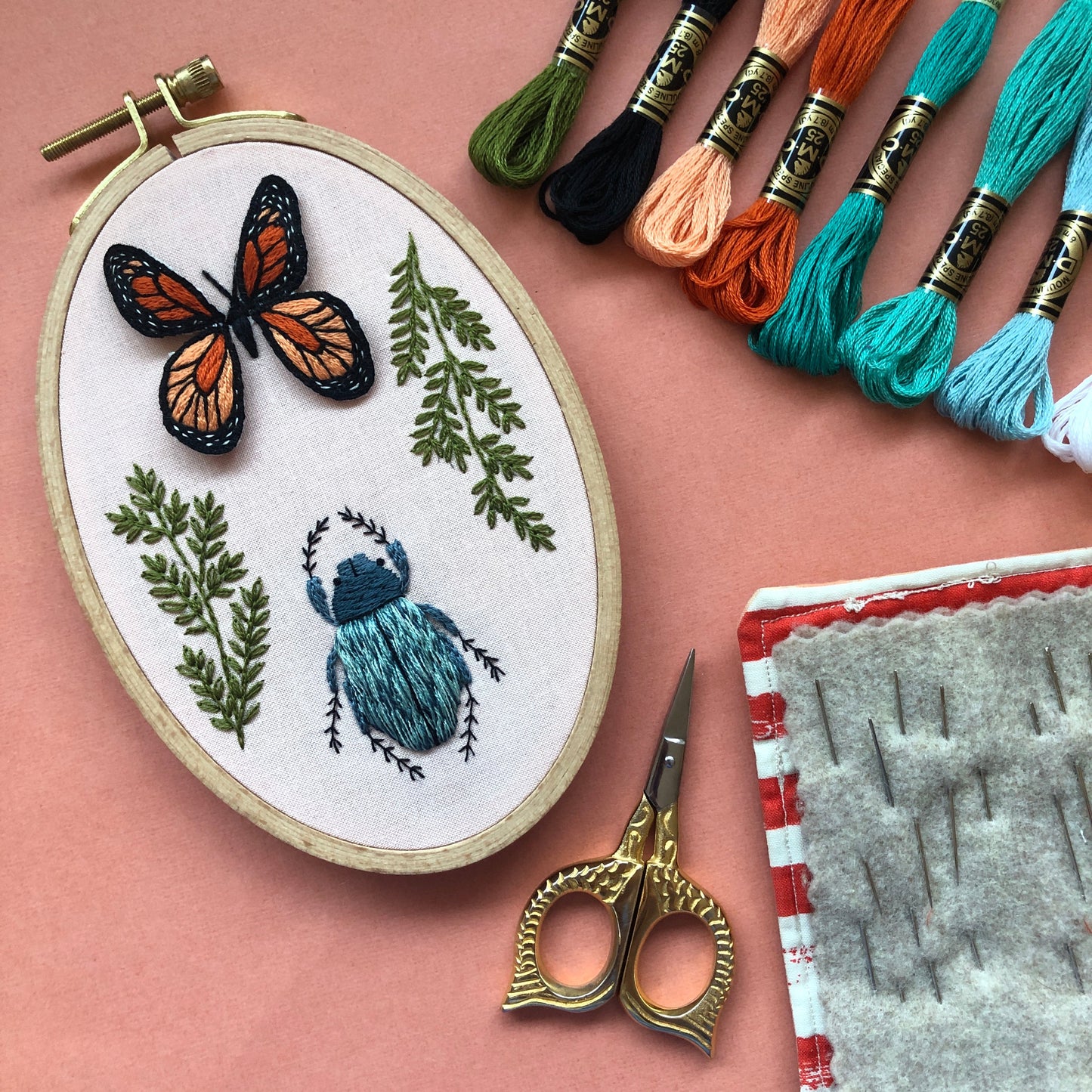 Bug Collector- 3D Insect Embroidery Kit for Advanced Stitchers