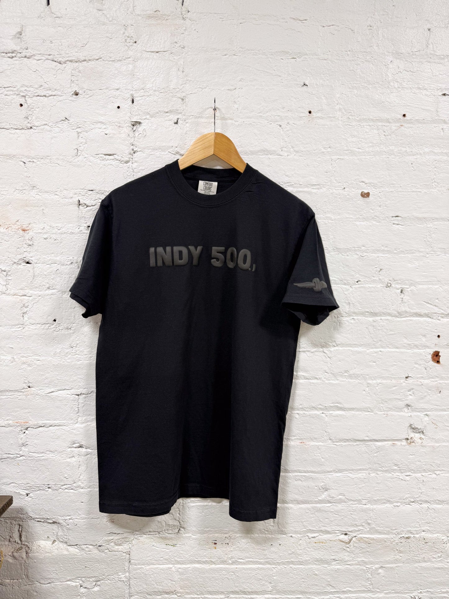 Indy 500 Puff Ink Tee – Black