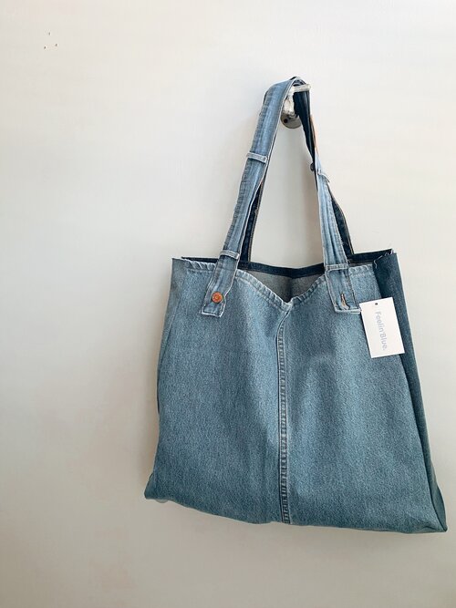 Denim Patchwork Tote