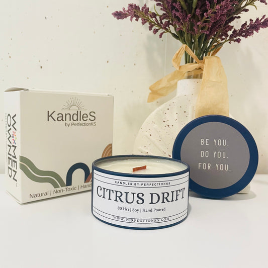 Citrus Drift Luxury Candle - Refreshing Zest for Your Space