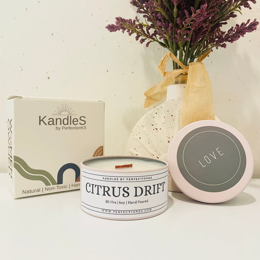 Citrus Drift Luxury Candle - Refreshing Zest for Your Space