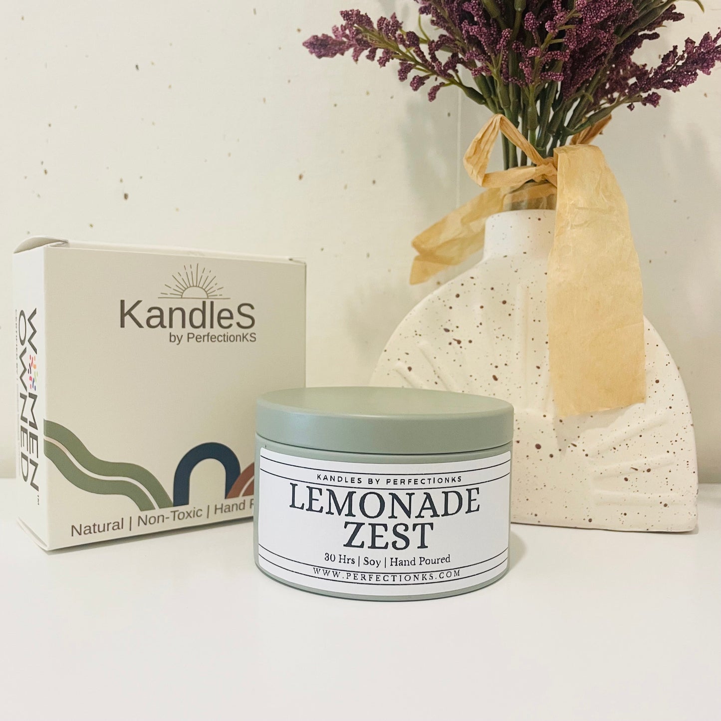 Lemonade Zest Luxury Candle | Eco-Friendly Clean-Burning Wooden Wick Candle