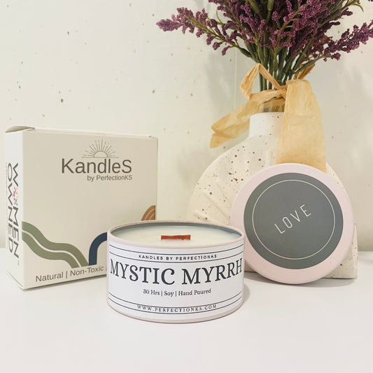 Mystic Myrrh Amber Luxury Candle - Enchanting Elegance for Your Space