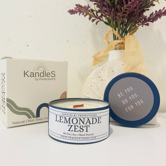 Lemonade Zest Luxury Candle - Energizing Freshness for Your Space