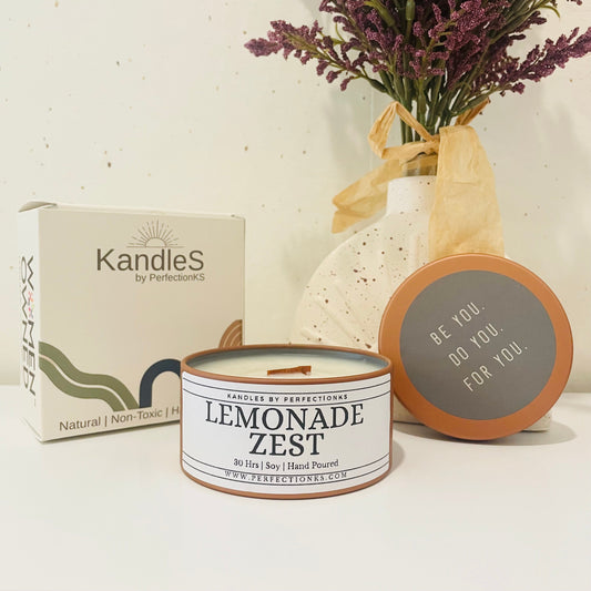 Lemonade Zest Luxury Candle - Energizing Freshness for Your Space