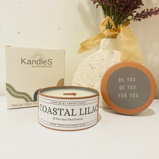 Coastal Lilac 8oz Luxury Candle – Coastal Freshness Elegant Florals