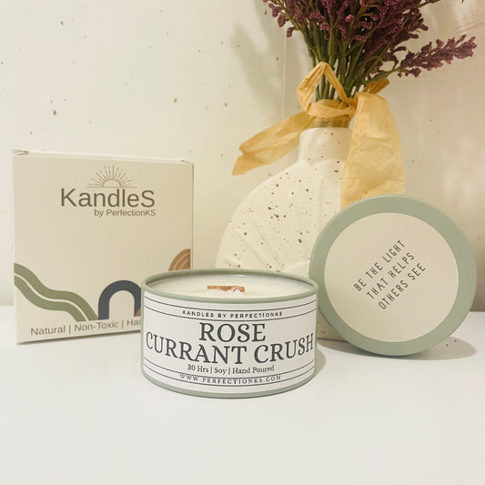Rose Currant Crush Luxury Candle - Romantic Elegance for Your Space