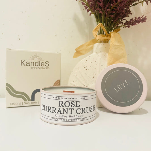 Rose Currant Crush Luxury Candle - Romantic Elegance for Your Space