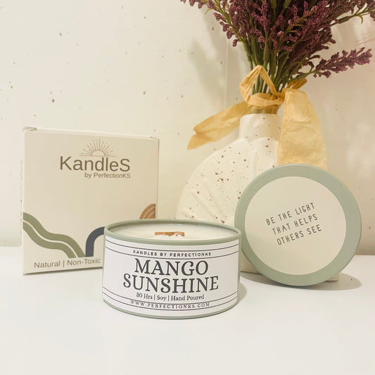 Mango Sunshine 8oz Luxury Candle - Radiant Tropical Bliss for Your Home