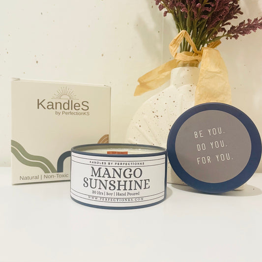 Mango Sunshine 8oz Luxury Candle - Radiant Tropical Bliss for Your Home
