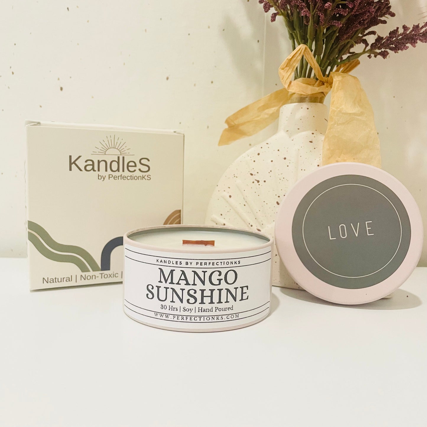 Mango Sunshine 8oz Luxury Candle - Radiant Tropical Bliss for Your Home