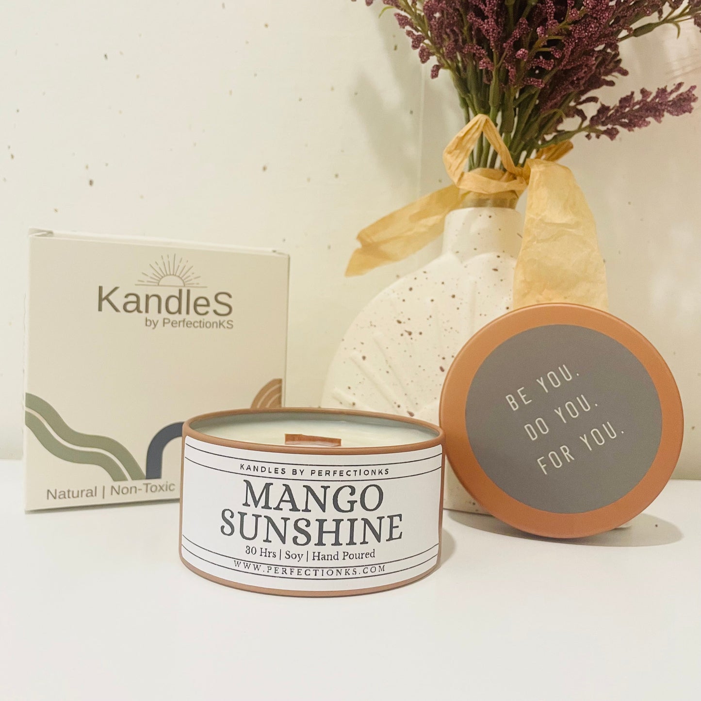 Mango Sunshine 8oz Luxury Candle - Radiant Tropical Bliss for Your Home