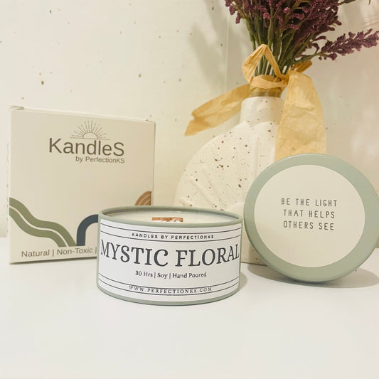 Mystic Floral Luxury Candle – A Captivating Blend of Fresh Botanicals & Soft Woods