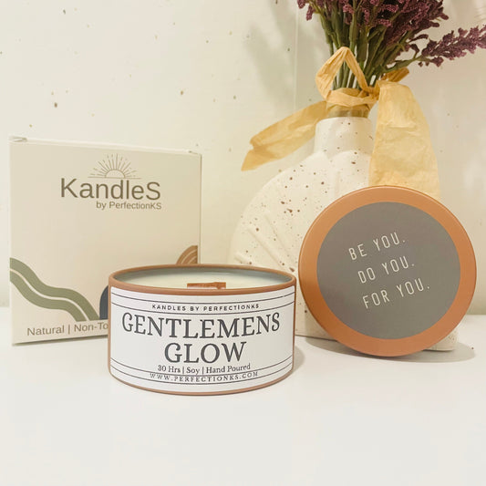 Gentlemen’s Glow 8oz Luxury Candle – Bold, Sophisticated, Timeless