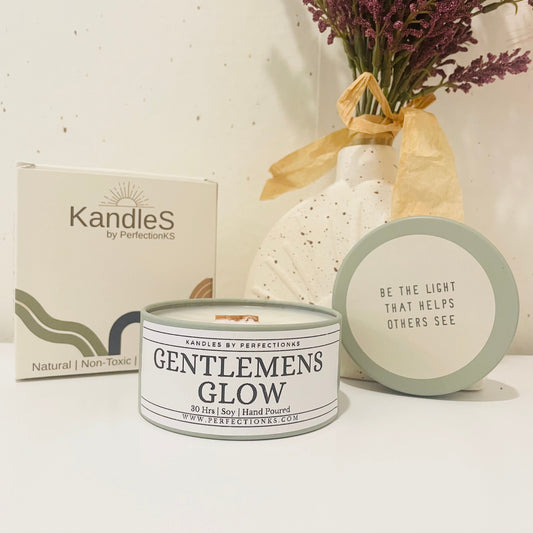 Gentlemen’s Glow 8oz Luxury Candle – Bold, Sophisticated, Timeless