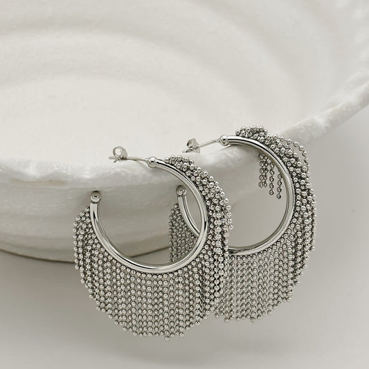 Fergie Beaded Hoop Earring