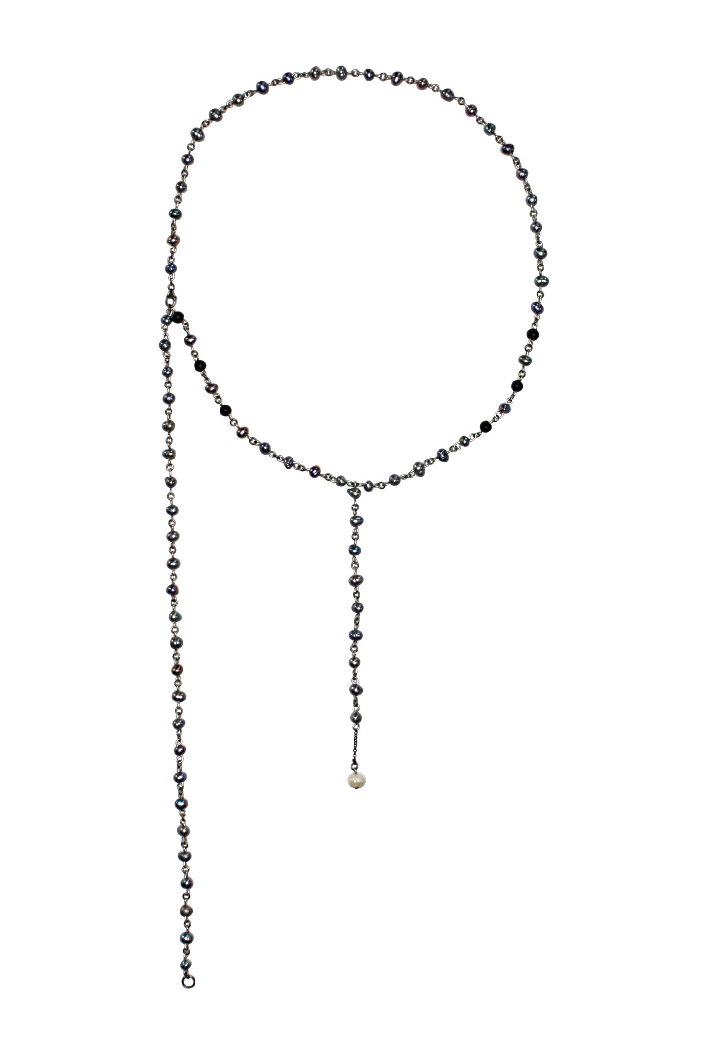 Black Pearl Lariat Chain