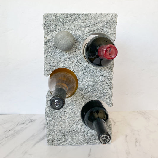 3 Bottle Granite Wine Rack
