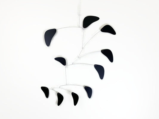 Black Mobile Large Modern Kinetic Sculpture Rang Style