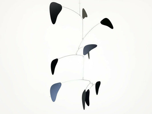 Black Mobile Large Modern Kinetic Sculpture Rang Style