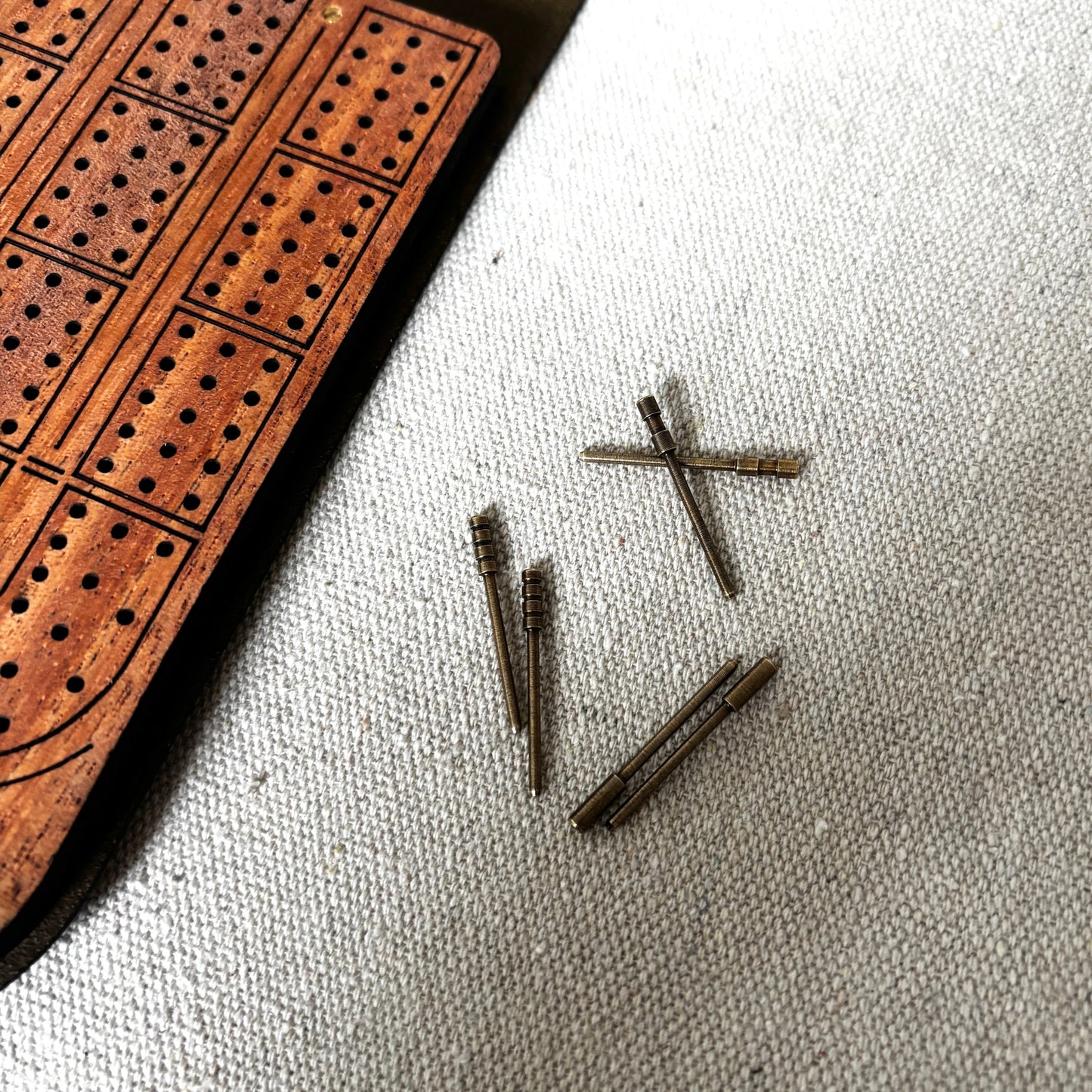 Large Travel Cribbage Board - Mahogany Wood